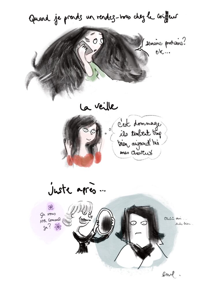 Emeline Grolleau dessin coiffeur