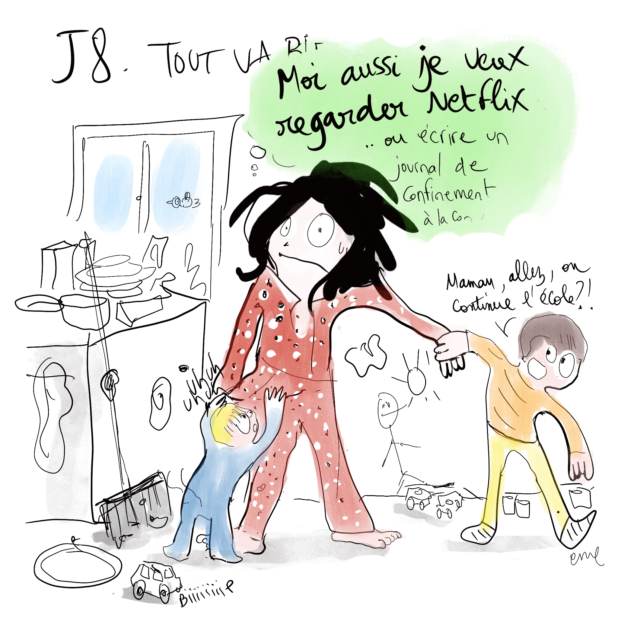 Emeline Grolleau dessin confinement