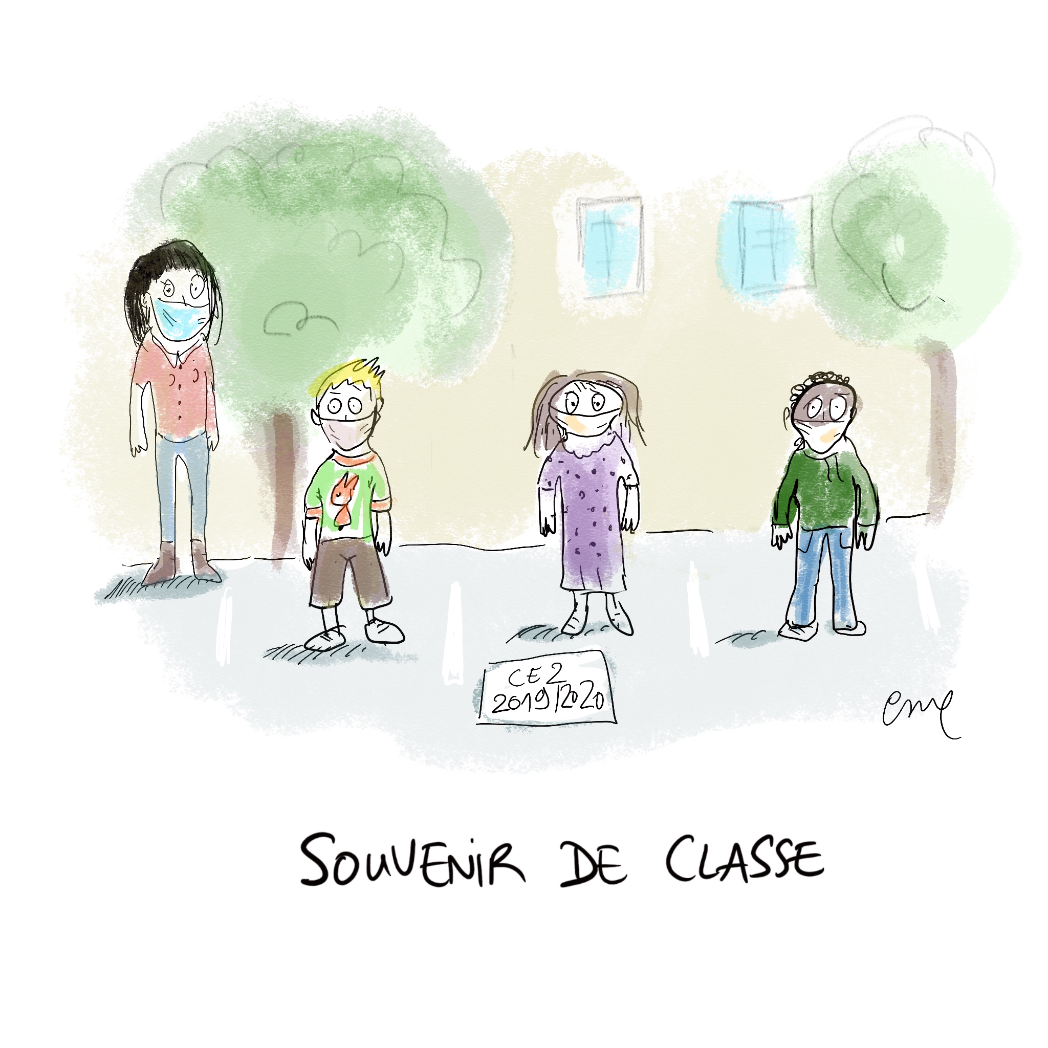 Emeline Grolleau dessin covid école