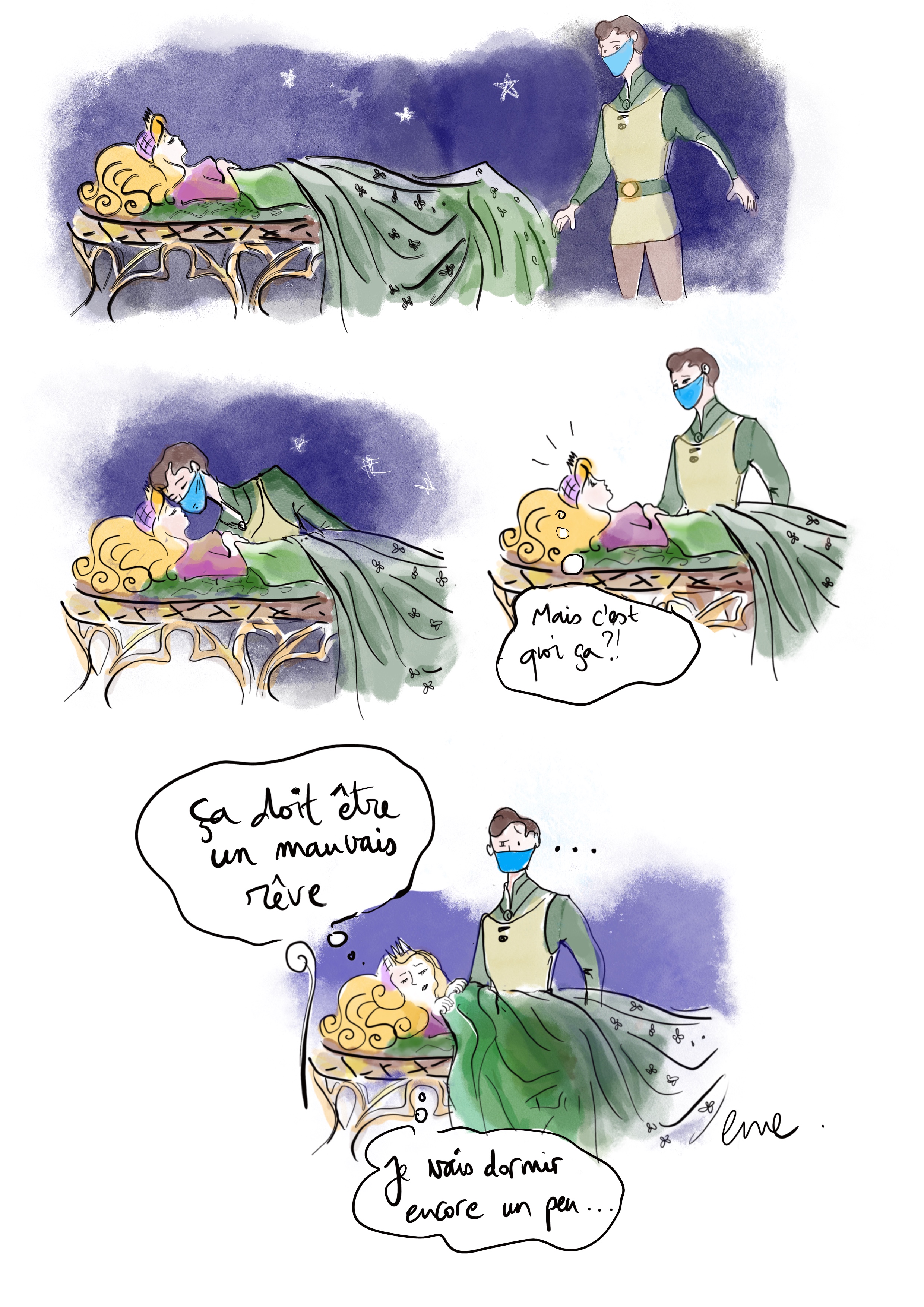 Emeline Grolleau dessin confinement covid