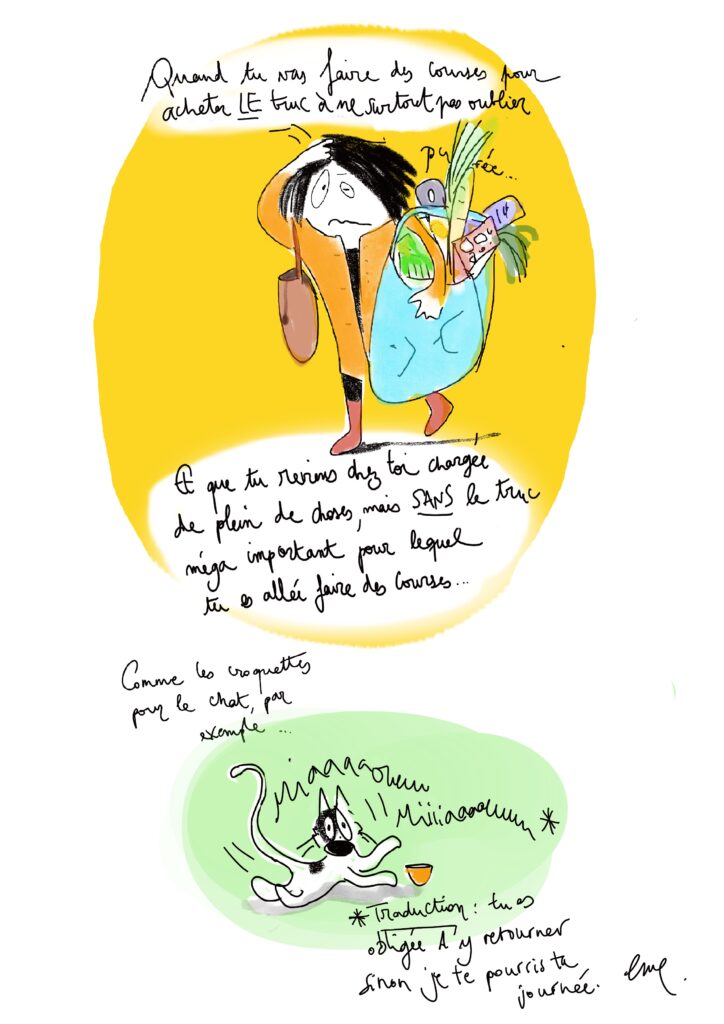 Emeline Grolleau dessin courses supermarché